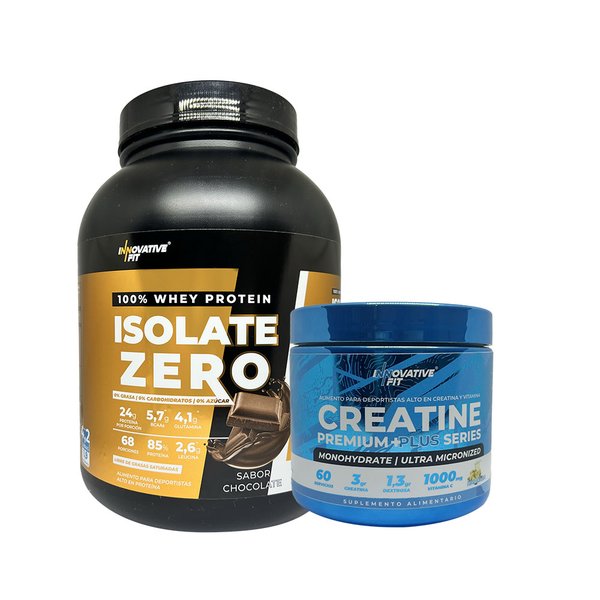 Isolate Zero 4,0lb + Creatine Premium Plus Series 60 Porciones Innovative Fit