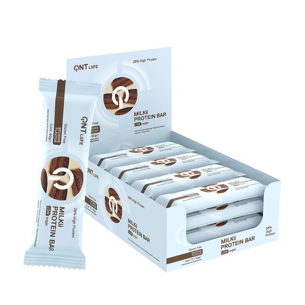 Caja De Barrita Qnt Milkii Protein Bar_Brownie 12 Und