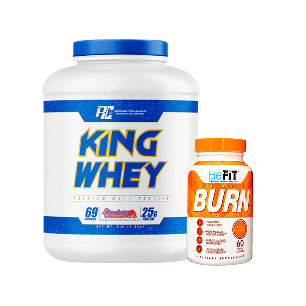 Pack Proteína King Whey Rc 5lb+ Burn Befit