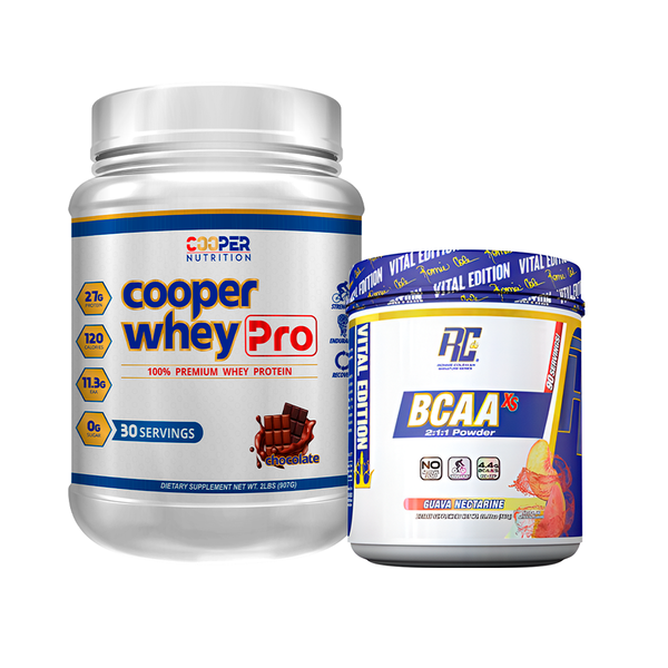 Pack Proteína Cooper Whey 2lb + Bcaa Rc 90Serv