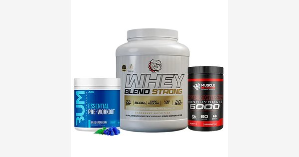 Proteína Whey Blend + Pre Entreno Cbum + Creatina Monohidratada 300g