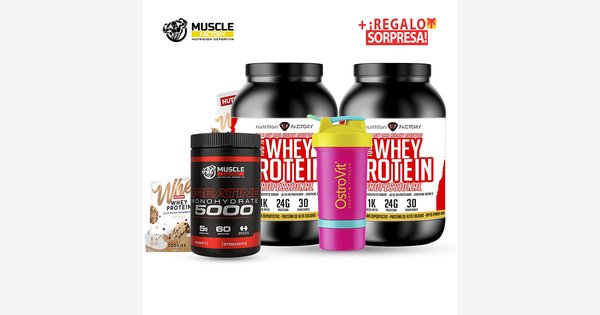 2 X Whey Protein Professional + Creatina + Shaker Y Muestra De Regalo