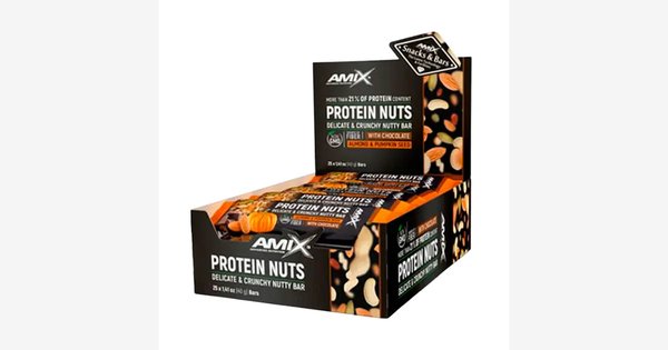 Caja Barritas Protein Nuts 25 Unidades Amix