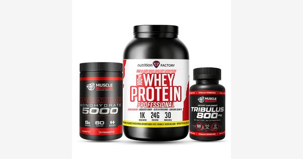 Whey Protein + Creatina 300gr + Tribulus 800mg