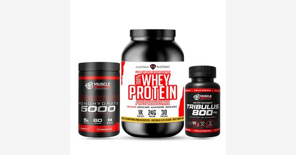 Whey Protein + Creatina 300gr + Tribulus 800mg