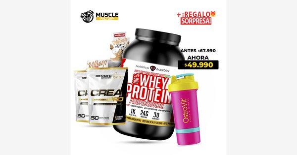 Whey Protein Professional + 2 Creatina Greatlhete + Shaker Y Muestra De Regalo
