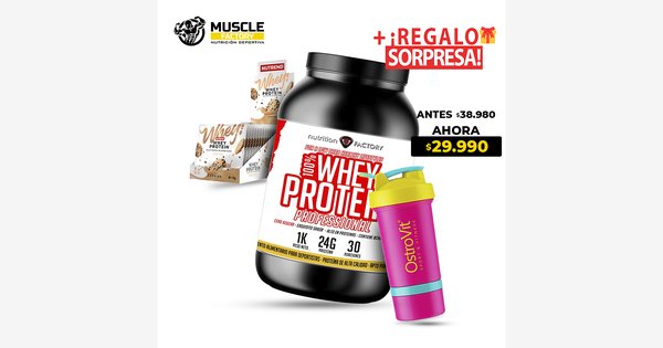 Whey Protein Professional + Shaker Y Muestra De Regalo