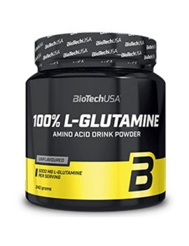 100% L-Glutamine 240gr Biotechusa