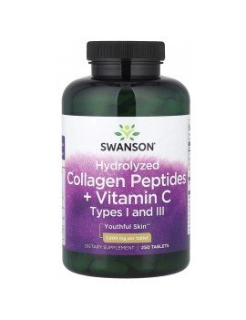 Hdrolyzed Collagen Peptides + Vitamin C 250Tabletas Swanson