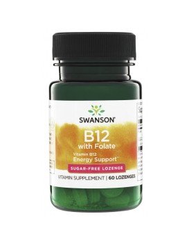 B12 1000mcg + Folato 60 Tab Sin Azucar Swanson