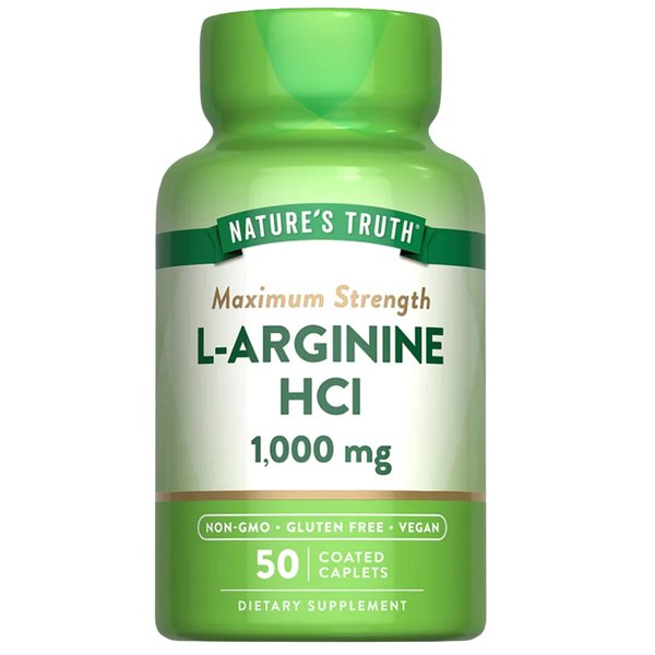 L-Arginine Hcl 1000mg 50 Cápsulas Natures Truth