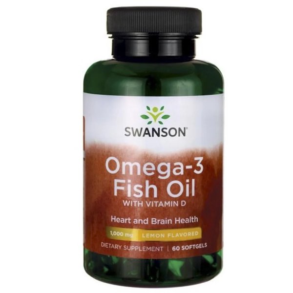 Omega 3 + Vitamina D 60Softgel Swanson
