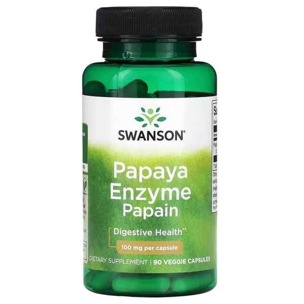 Papaya Enzime 100mg 90Capsulas Vegetales Swanson