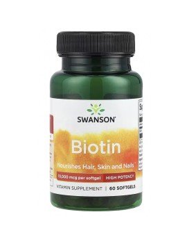 Biotina 10.000mcg 60Softgel Swanson