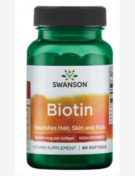 Biotina 10.000mcg 60Cap Swanson