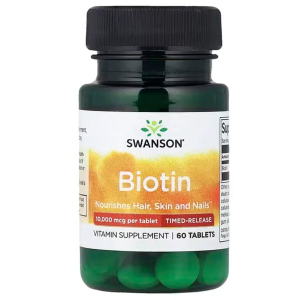 Biotina 10.000mcg Liberación Prolongada 60 Comprimidos Swanson