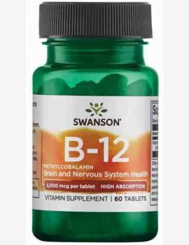 B12 5,000mcg 60 Tab Swanson