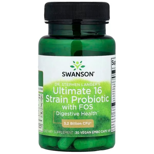 Ultimate16 Strain Probiotic With Fos 30 Cápsulas Veganas Swanson