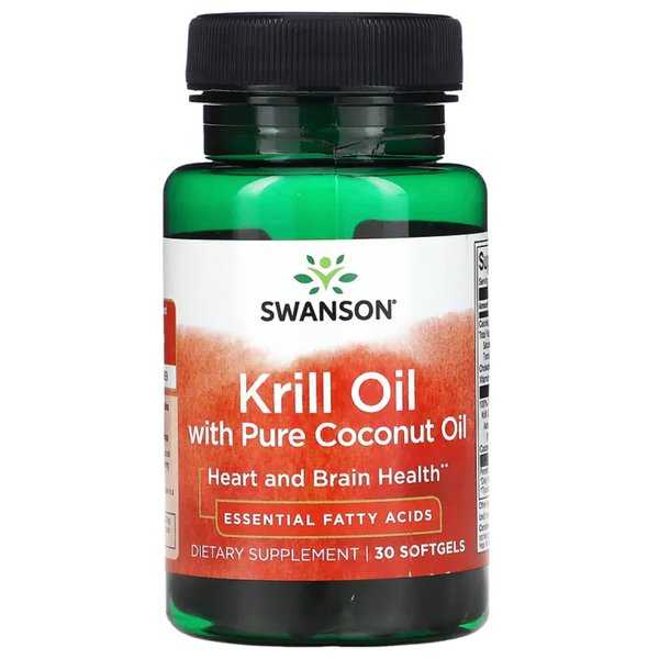 Krill Oil Con Aceite De Coco 30Softgel Swanson