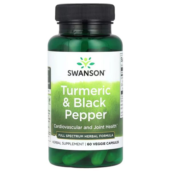 Turmeric Black Pepper Cúrcuma Y Pimienta Negra 60Cap Swanson