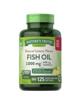 Omega 3 Fish Oil 2000mg 125 Cápsulas Blandas Natures Truth
