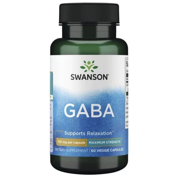 Gaba 750mg 60 Cápsulas Veganas Swanson