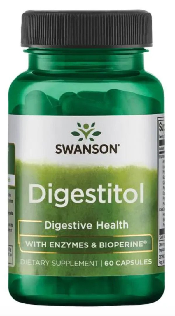 Digestitol With Enzymes Bioperine 60 Cápsulas Swanson
