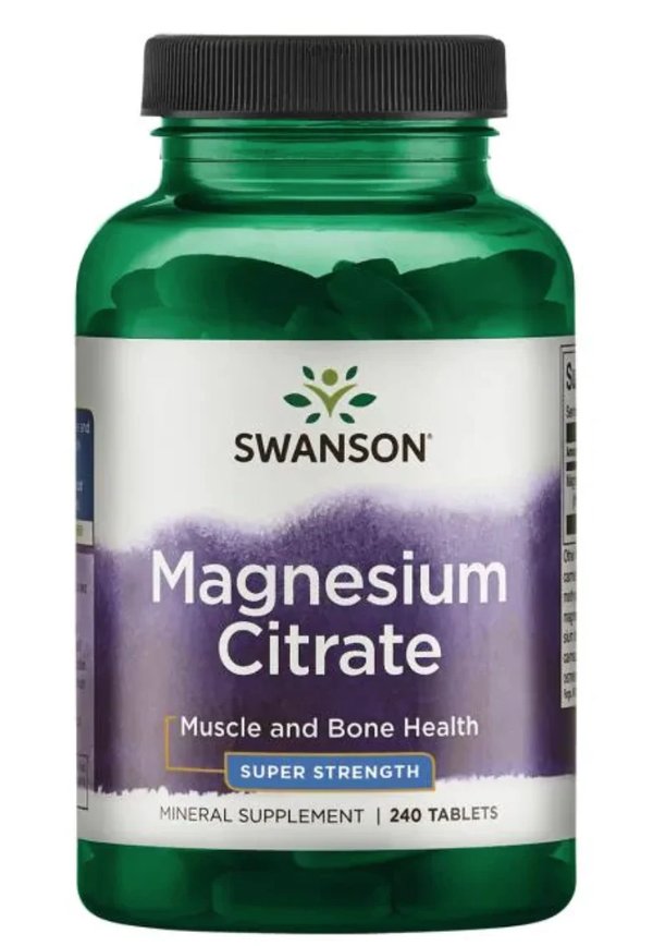 Magnesium Citrate 240 Cápsulas Swanson