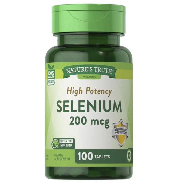 Selenium 200mcg 100 Tab Natures Truth