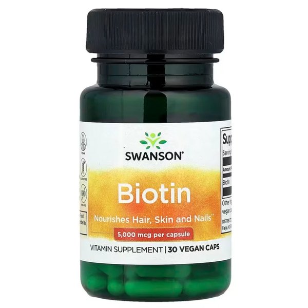 Biotina 5.000mcg 30Capsulas Swanson