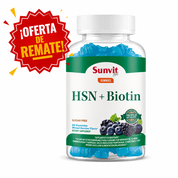 Hsn + Biotin Gummies Sunvit Life 60 Gomitas