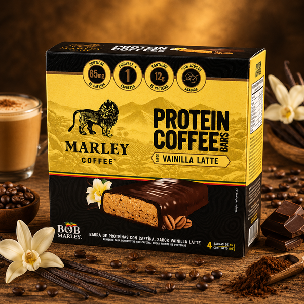 Caja Barrita Marley Protein Vainilla Latte 4 Unidades