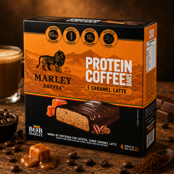 Caja Barritas Marley Protein Caramel 4 Unidades
