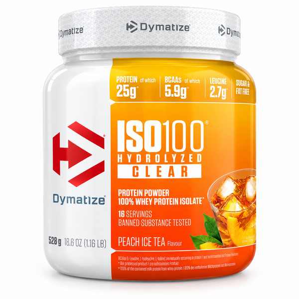 Dymatize Iso100 Clear Peach Ice Tea 528g 25g Proteína