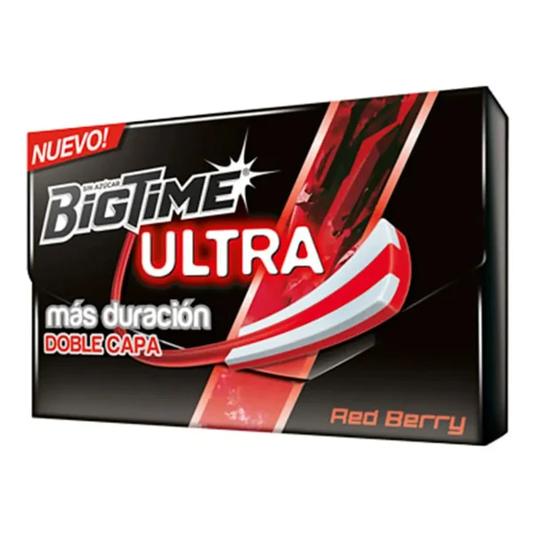 Bigtime Ultra Red Berry 12 Chicles Sin Azúcar