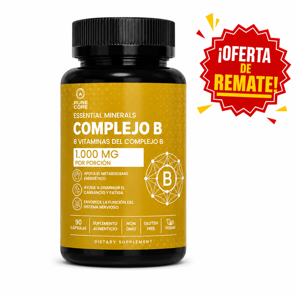 Complejo B Pure Core 90 Cápsulas 8 Vitaminas Del Complejo B