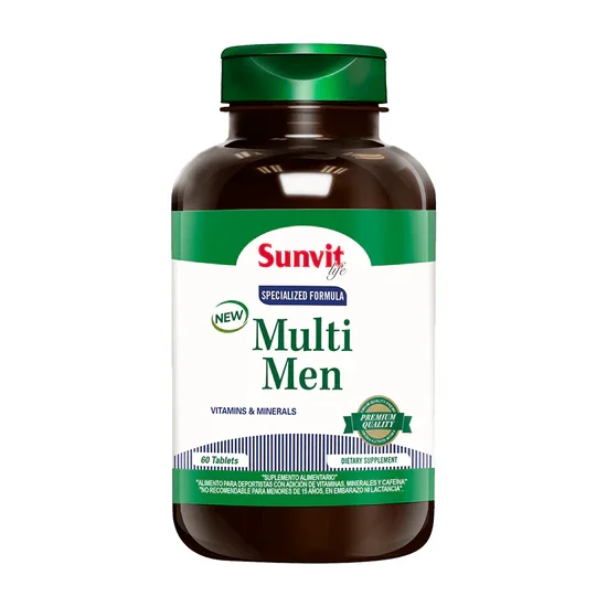 Sunvit Multi Men 60 Tablets Multivitamínico Para Hombres Con Vitaminas Y Minerales