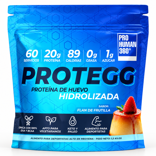 Pro Human 360 Protegg Flan De Frutilla 1.5kg Proteína Hidrolizada De Huevo