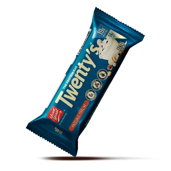 Barra Twentys Hazelnut Praline 60g 19g Proteína
