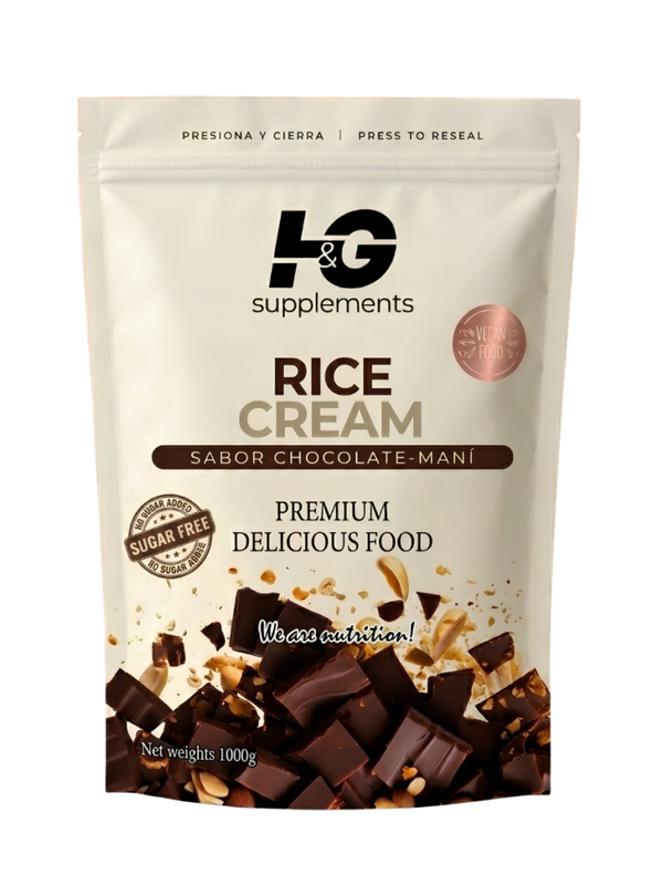 Rice Cream Chocolate Maní Hampg 1kg 20 Porciones