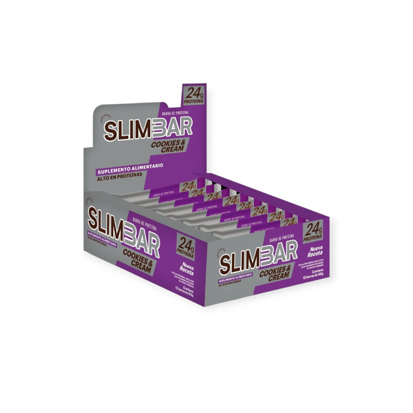 Barritas Slimbar Cookies Amp Cream 60gr 12 Unidades