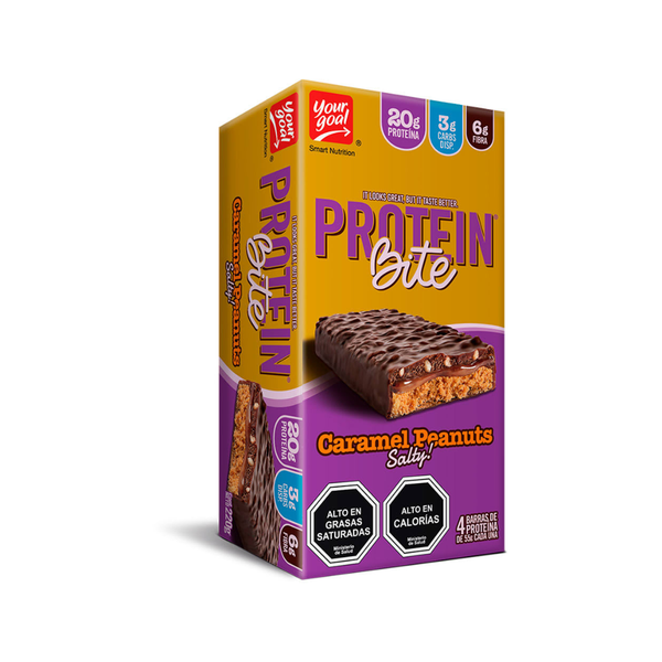 Your Goal Protein Bite Caramel Peanuts Caja 4 Barritas
