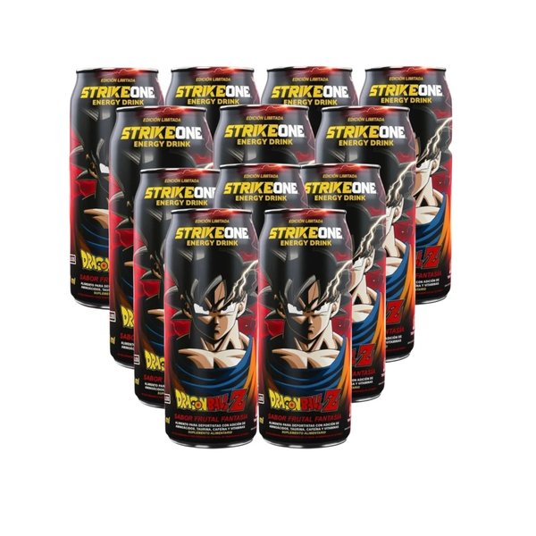 Pack 12 Energeticas Strike One Energy Drink Dragon Ball Strikeone