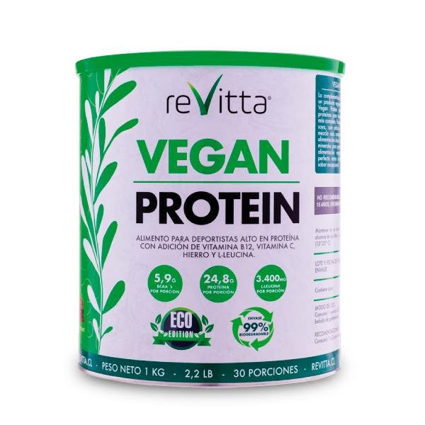 Proteina Vegan Protein 2,2lb 1kg 30Sv Revitta