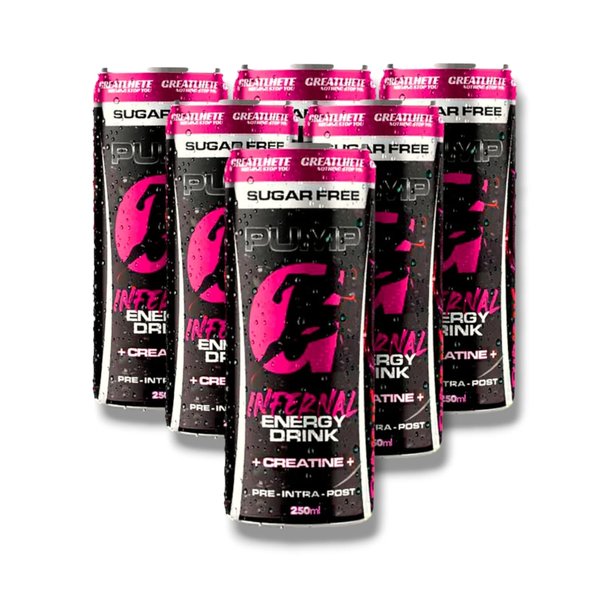 Pack 6 Energeticas Infernal Energy Drink Greatlhete