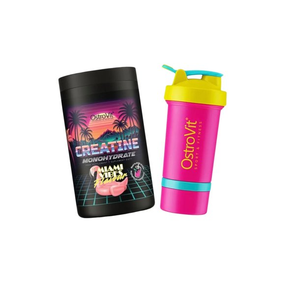 Pack Creatina Miami Vibes 500gr + Shaker Ostrovit
