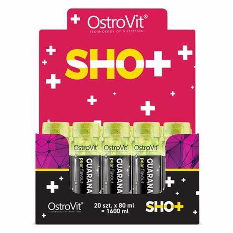 Pack 20 Guarana Shot 80ml Pear Flavour Ostrovit