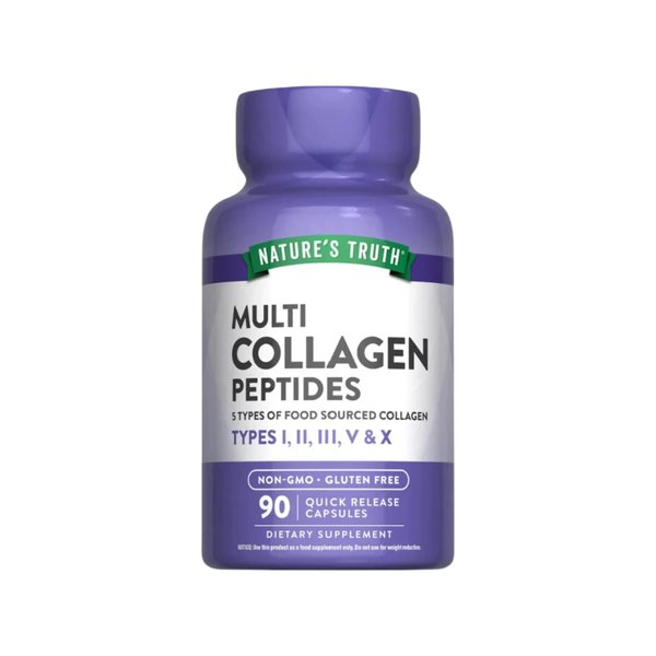Peptidos De Colageno Multiple Tipo I, Ii, Iii, V X 90Capsulas Natures Truth