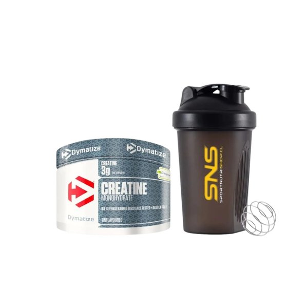 Pack Creatina Monohidratada Creapure 300gr + Shaker Dymatize