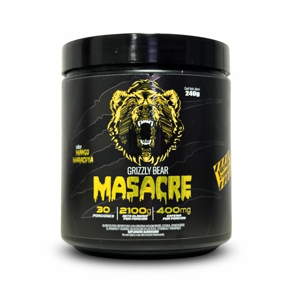 Pre Entreno Masacre 240gr 30Servicios Grizzly Bear